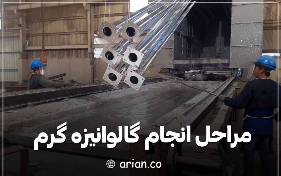 مراحل گالوانیزه گرم | شرکت توسعه سازه های فولادی آرین
